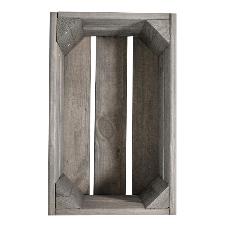 Skrzynka drewniana szara dekoracyjna 32x20x14 cm