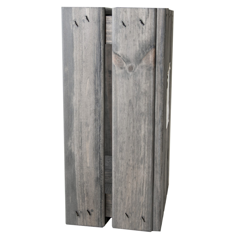 Skrzynka drewniana szara dekoracyjna 32x20x14 cm