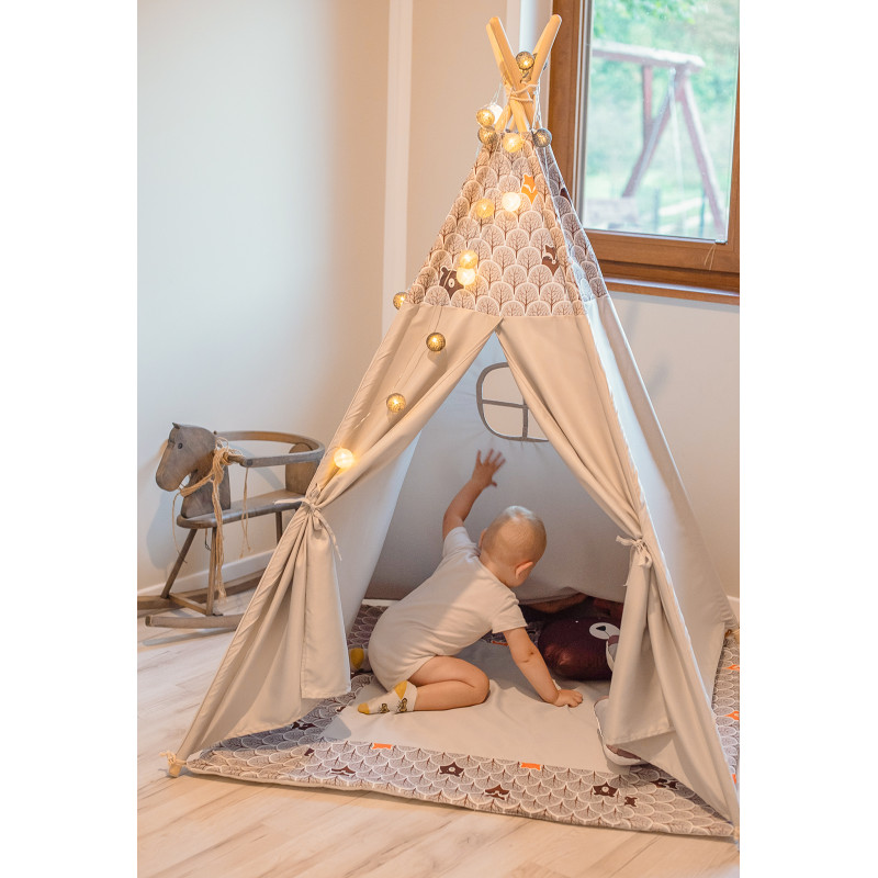 Szare Tipi PREMIUM Dla Dzieci Lisek Z Poduszkami