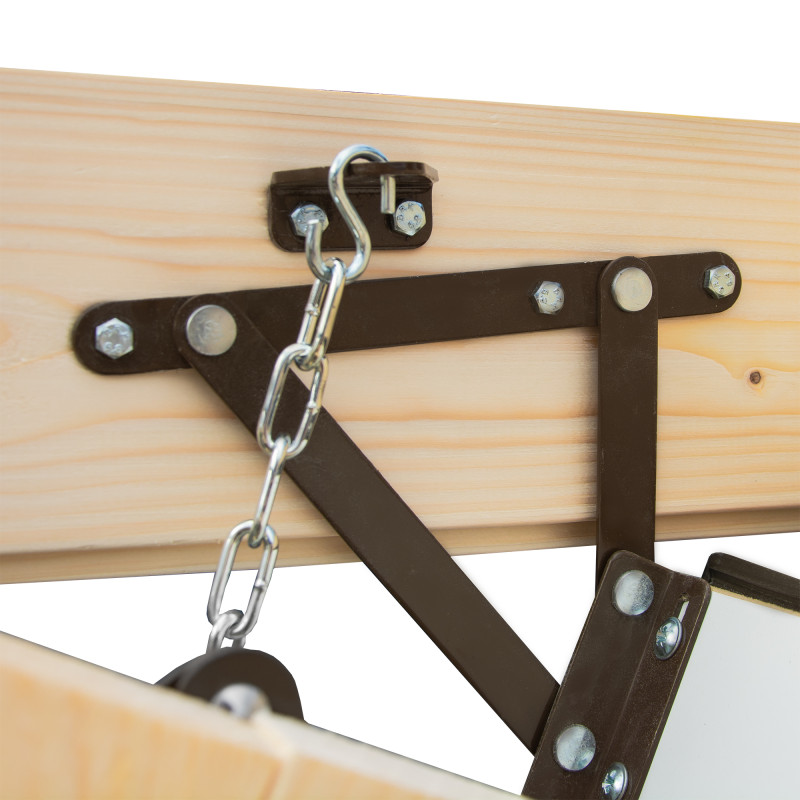 Drewniane schody strychowe NORDIC 120x60 H-305 86mm + Dodatkowa uszczelka