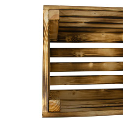 Skrzynka drewniana opalana PREMIUM dekoracyjna 50x40x30 cm
