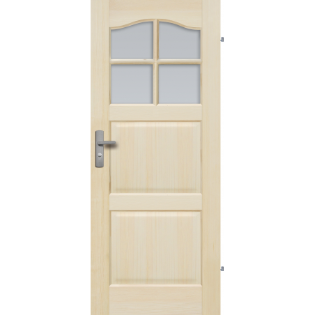 Drzwi sosnowe, bezsęczne - Tryplet 4S - Seria Fog - Drzwi wewnętrzne drewniane "RADEX"