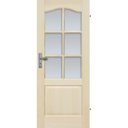 Drzwi sosnowe, bezsęczne - Tryplet 6S - Seria Fog - Drzwi wewnętrzne drewniane "RADEX"