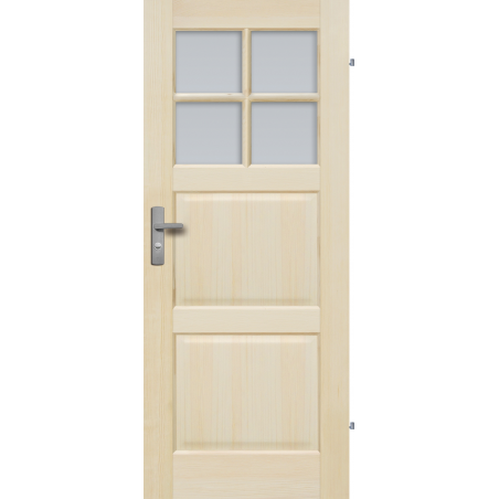 Drzwi sosnowe, bezsęczne - Turyn 4S - Seria Fog - Drzwi wewnętrzne drewniane "RADEX"