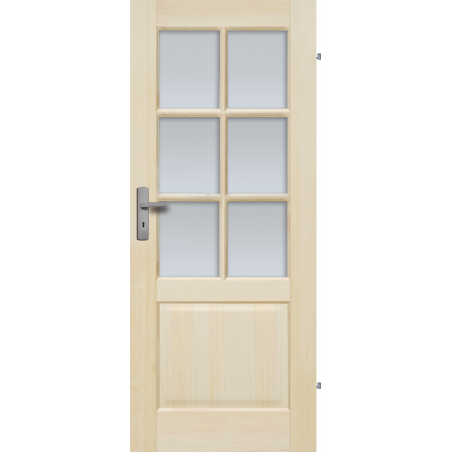 Drzwi sosnowe, bezsęczne - Turyn 6S - Seria Fog - Drzwi wewnętrzne drewniane "RADEX"