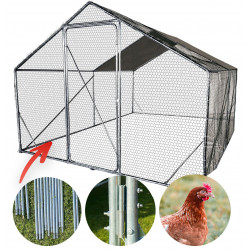 Metalowa Klatka Dla Drobiu Kurnik 3x3x2,2m 4iQ