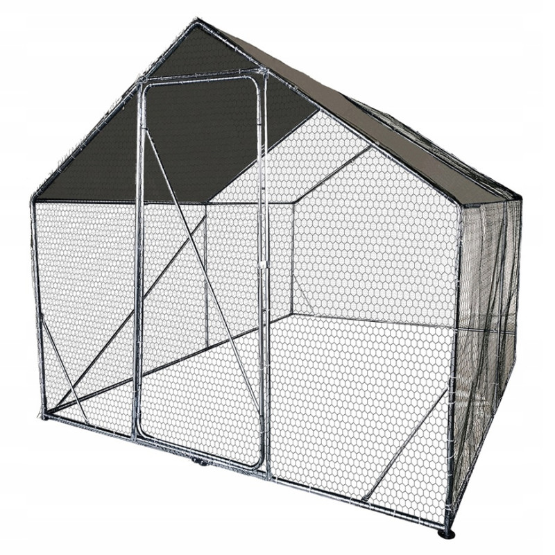 Metalowa Klatka Dla Drobiu Kurnik 2x3x2,2m 4iQ rurki 25mm