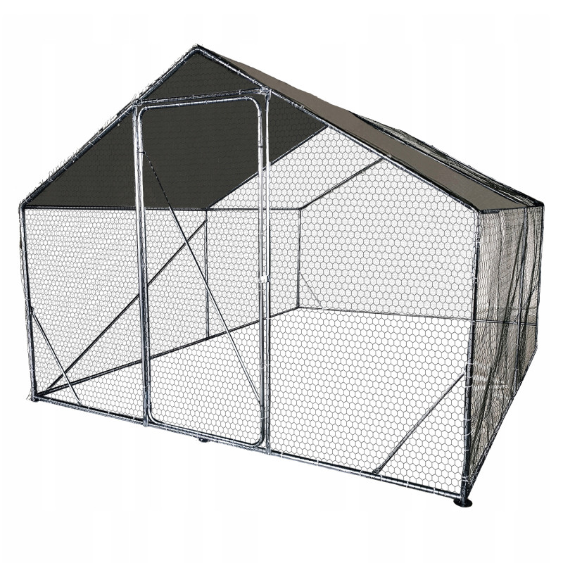 Metalowa Klatka Dla Drobiu Kurnik 3x3x2m 4iQ rurki 19mm