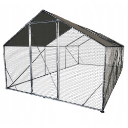 Metalowa Klatka Dla Drobiu Kurnik 3x6x2,2m 4iQ rurki 25mm