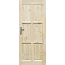 Drzwi sosnowe, seczne - "Czapla" pelne - Seria Classic - Drzwi wewnetrzne drewniane "RADEX"
