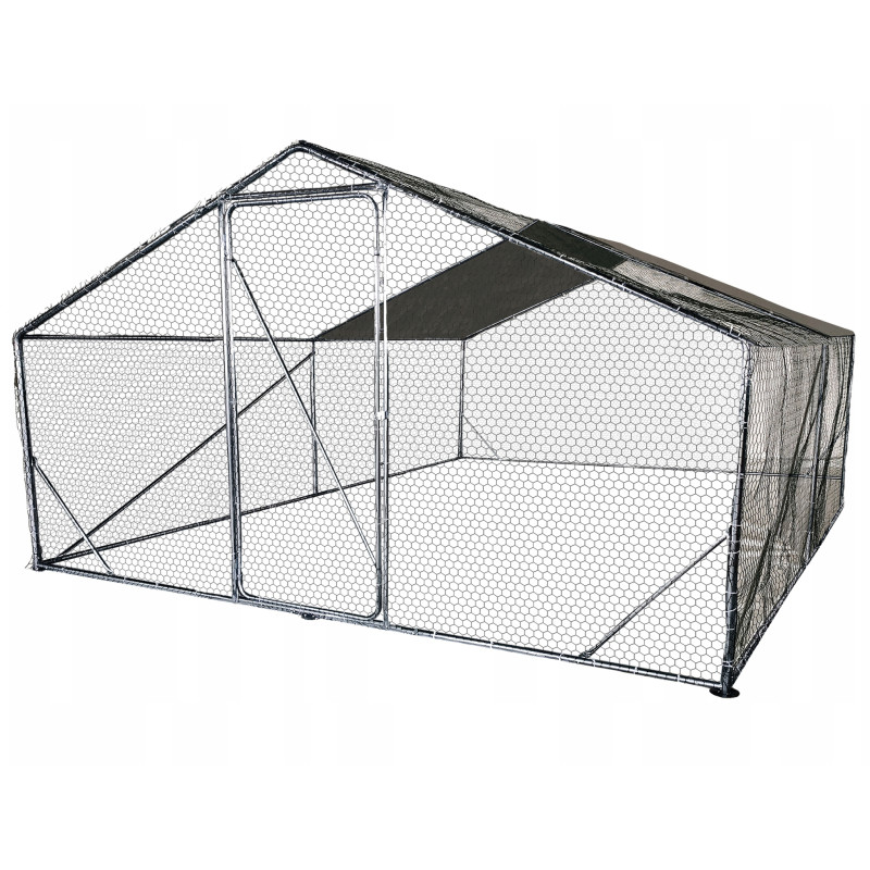 Metalowa Klatka Dla Drobiu Kurnik 4x4x2,2m 4iQ rurki 25mm