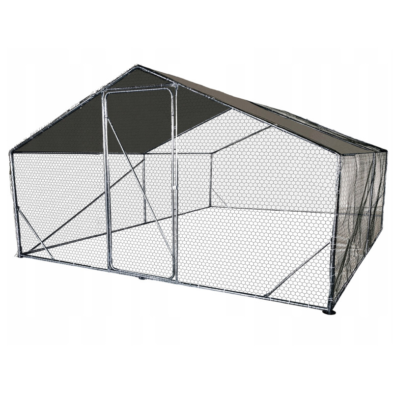 Metalowa Klatka Dla Drobiu Kurnik 4x4x2,2m 4iQ rurki 25mm