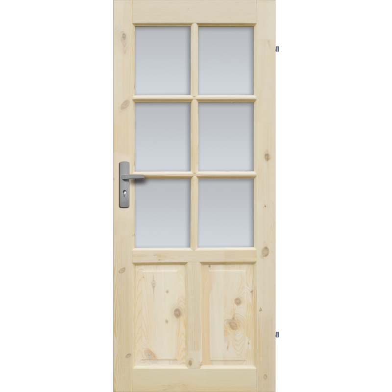 Drzwi sosnowe, sęczne - "Czapla" wersja 6S - Seria Classic - Drzwi wewnętrzne drewniane "RADEX"
