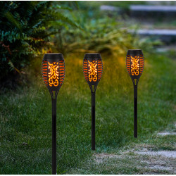 Pochodnia solarna mała 7,5x50,5cm lampa solarna z efektem płomienia