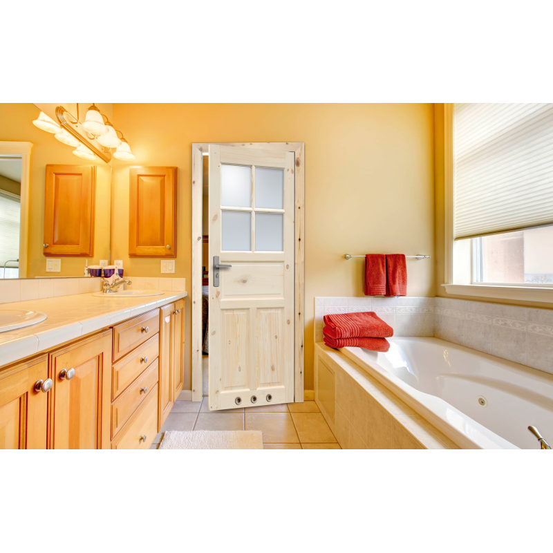 Drzwi sosnowe, sęczne - "Londyn Lux" wersja 4S- Seria Classic - Drzwi wewnętrzne drewniane "RADEX