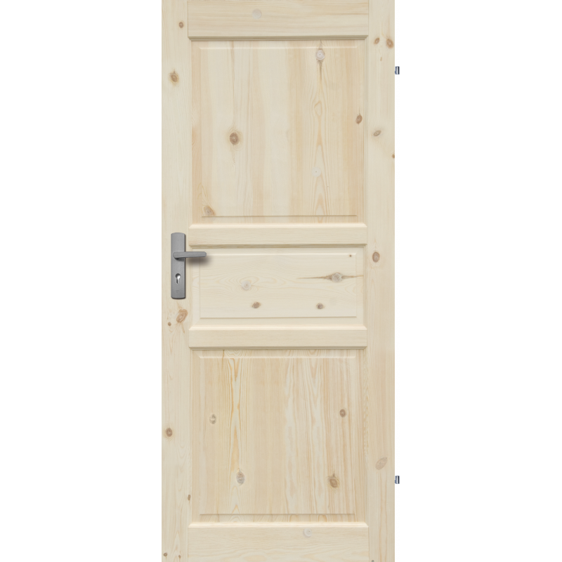 Drzwi sosnowe, sęczne - "Normandia" pełne - Seria Classic - Drzwi wewnętrzne drewniane "RADEX"