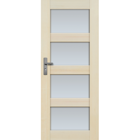 Drzwi sosnowe, bezsęczne - Nefryt wersja 4S - Seria Premium - Drzwi wewnętrzne drewniane "RADEX"