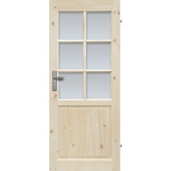 Drzwi sosnowe, sęczne - "Normandia" wersja 6S - Seria Classic - Drzwi wewnętrzne drewniane