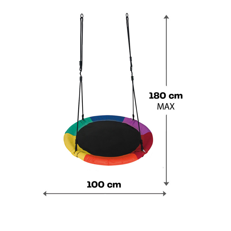 Huśtawka Bocianie Gniazdo Tęcza 100cm