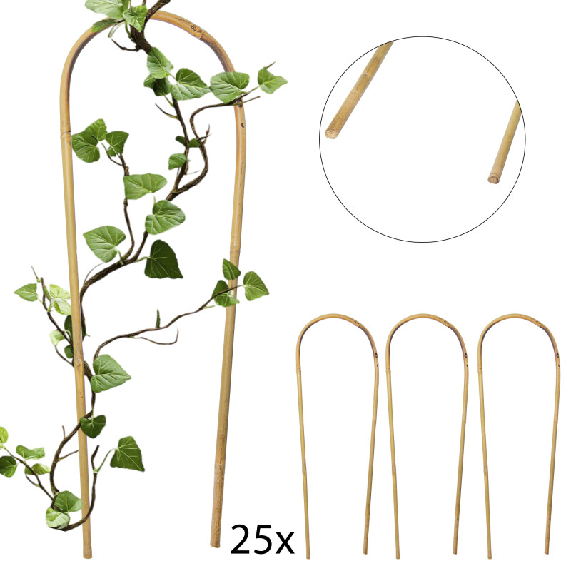 Łuk bambusowy podpora do roślin 45 cm 25 szt. bambus gięty
