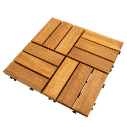 Podest Tarasowy Akacjowy II Płytki Mozaika Na CLICK na Taras 30x30x2,4 cm Zestaw 40 szt