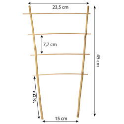 Drabinka bambusowa 45 cm podwójna podpora do roślin drabinka 50 szt. Zestaw