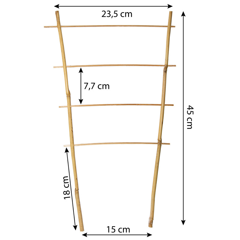 Drabinka bambusowa 45 cm podwójna podpora do roślin drabinka