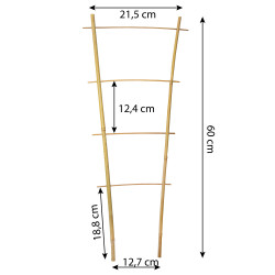Drabinka bambusowa 60 cm podwójna podpora do roślin drabinka