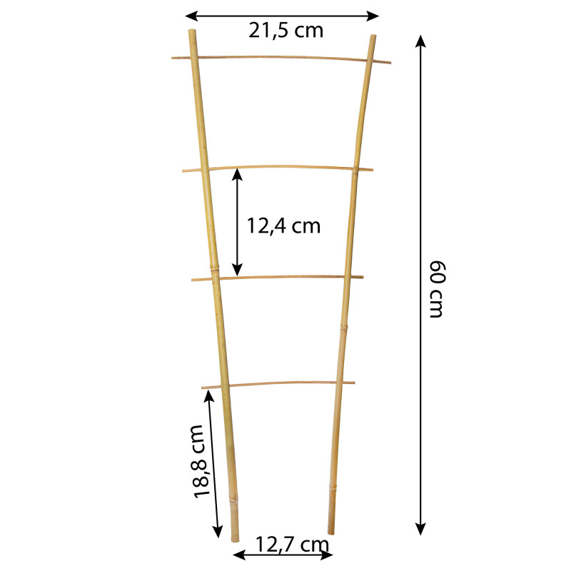 Drabinka bambusowa 60 cm podwójna podpora do roślin drabinka 50 szt. Zestaw