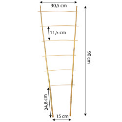 Drabinka bambusowa 90 cm podwójna podpora do roślin pergola drabinka