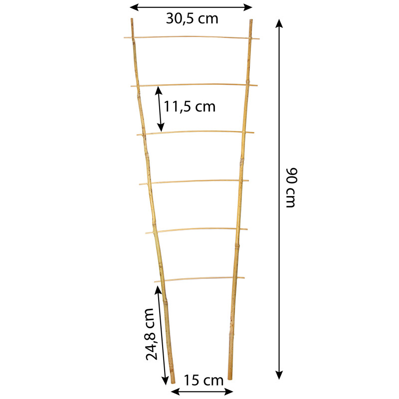 Drabinka bambusowa 90 cm podwójna podpora do roślin pergola drabinka