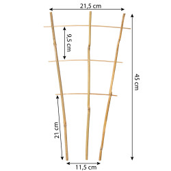 Drabinka bambusowa 45 cm potrójna podpora do roślin drabinka 50 szt. Zestaw