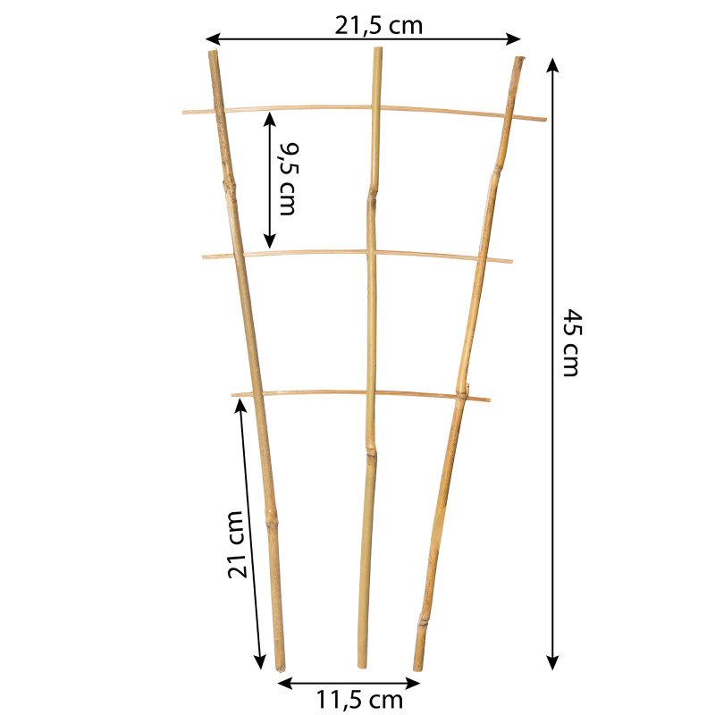 Drabinka bambusowa 45 cm potrójna podpora do roślin drabinka