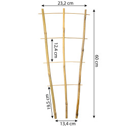 Drabinka bambusowa 60 cm potrójna podpora do roślin drabinka