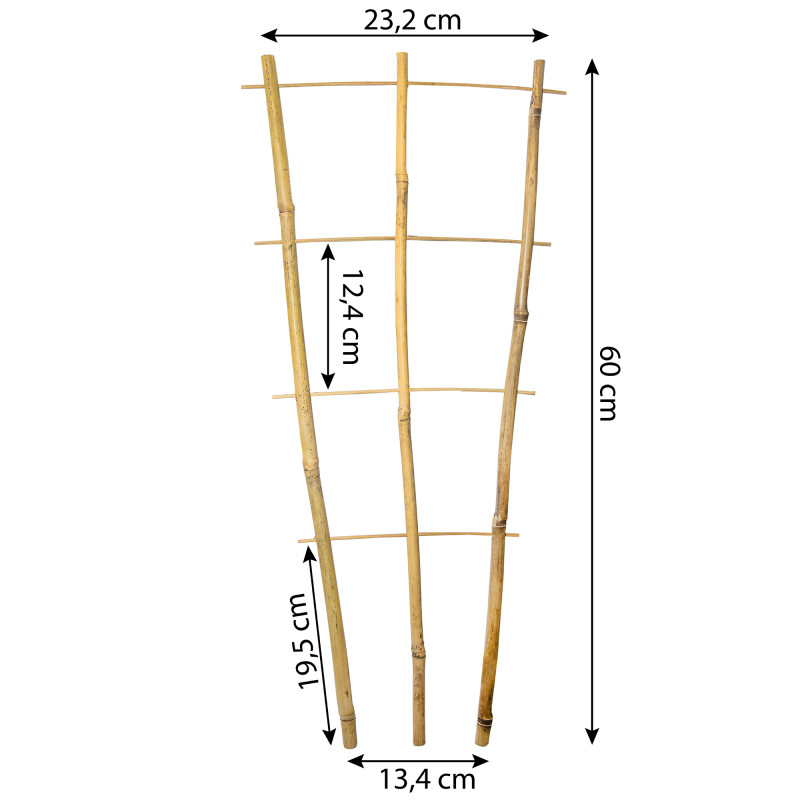 Drabinka bambusowa 60 cm potrójna podpora do roślin drabinka