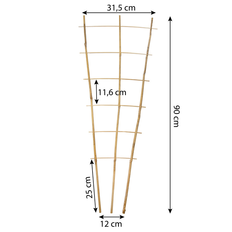Drabinka bambusowa 90 cm potrójna podpora do roślin drabinka