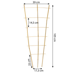 Drabinka bambusowa 105cm potrójna podpora do roślin drabinka