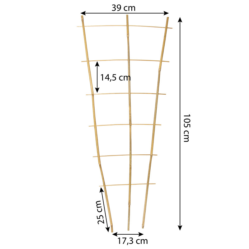 Drabinka bambusowa 105cm potrójna podpora do roślin drabinka 50 szt. Zestaw
