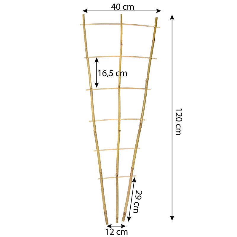 Drabinka bambusowa 120 cm potrójna podpora do roślin drabinka