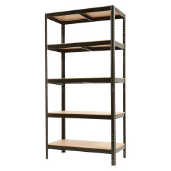 Regał metalowy magazynowy 180x90x40 cm czarny 2w1 garażowy do piwnicy 175 kg