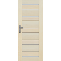 Drzwi sosnowe, bezsęczne - Marbella z 10 szybkami - Seria Premium - Drzwi wewnętrzne drewniane 