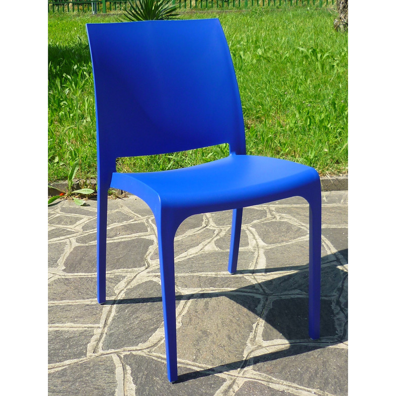 Nowoczesne krzesło VOLGA  - Włoski Design - Kolor Niebieski