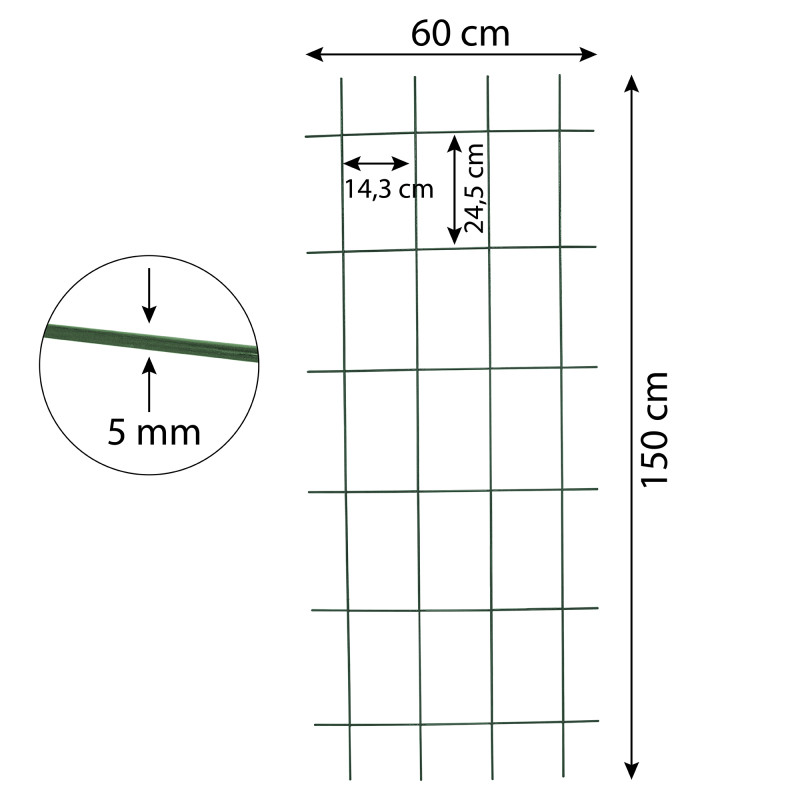 Podpora do Roślin Krata Zielona 150x60cm