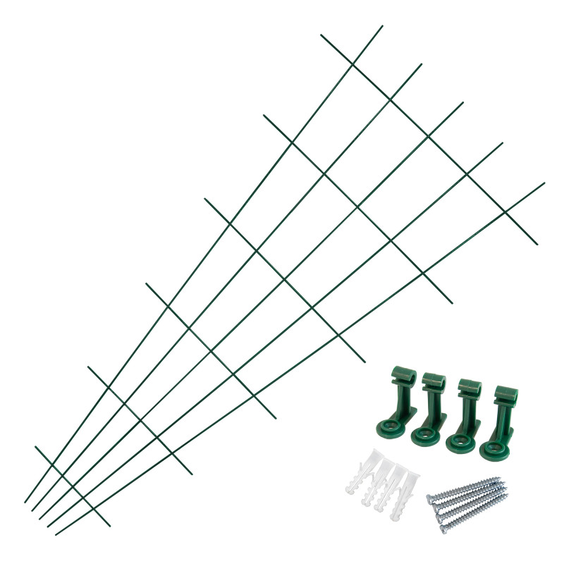Podpora do Roślin Krata Trójkątna Zielona 150x75cm