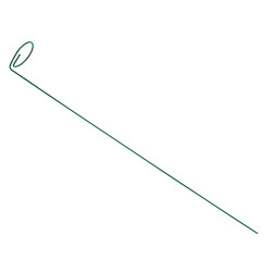 Podpora do roślin z oczkiem 70 cm zielona metalowa