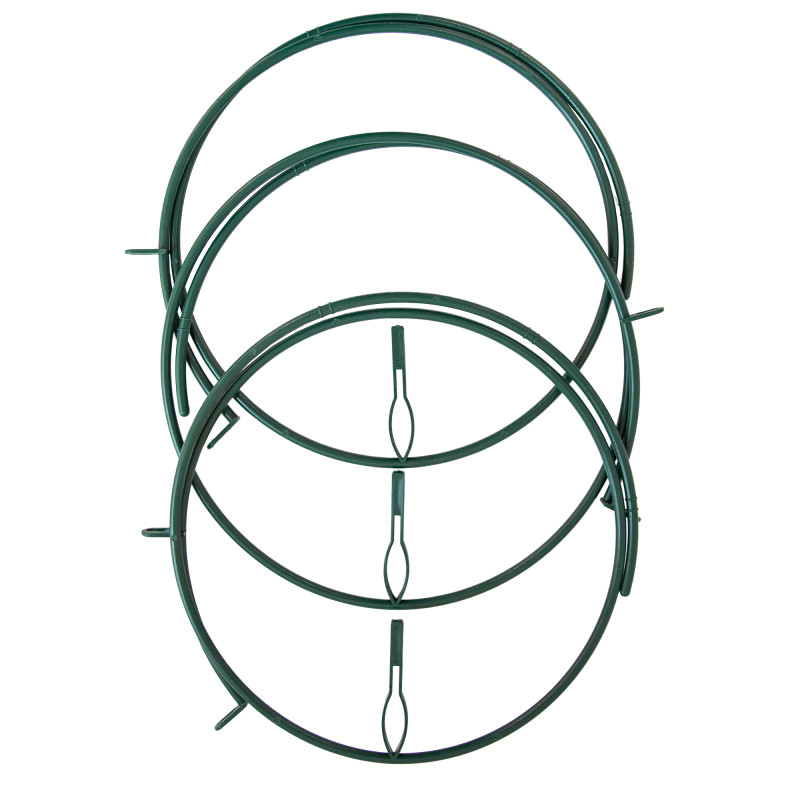 Zestaw 3szt. regulowanych pierścieni do podpierania roślin 25-40cm