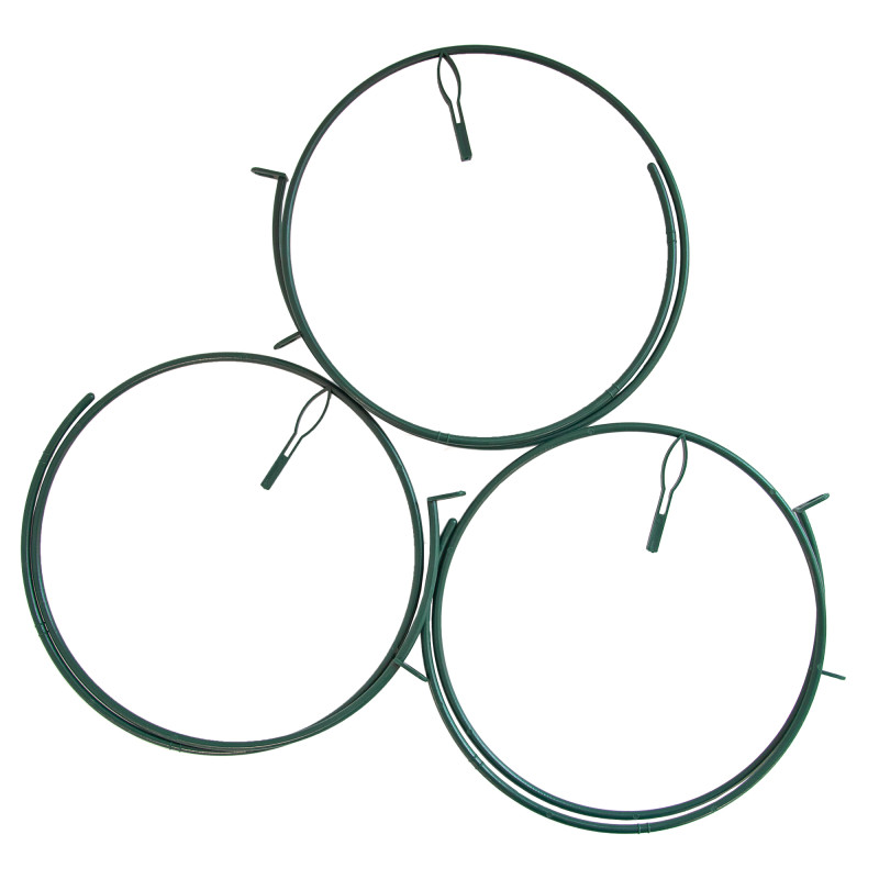 Zestaw 3szt. regulowanych pierścieni do podpierania roślin 25-40cm
