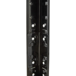 Regał metalowy magazynowy 220x110x45 cm czarny 2w1 garażowy do piwnicy 175 kg
