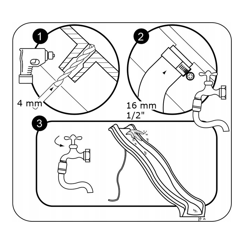 Ślizg "Fala" - Pastelowy Róż - wysokość 150cm - długość 300cm