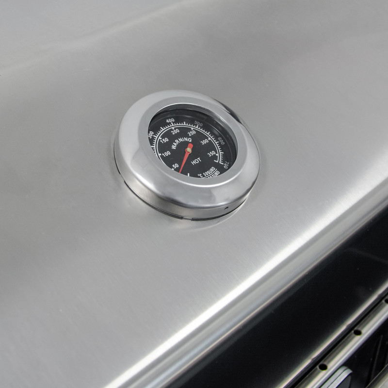 Duży Grill węglowy LUX 139X57X100 cm PREMIUM stalowy z żeliwnym rusztem